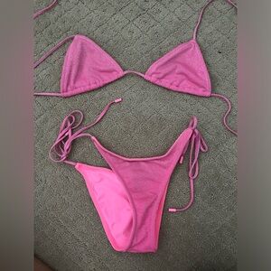 TRIANGL pink sparkly bikini